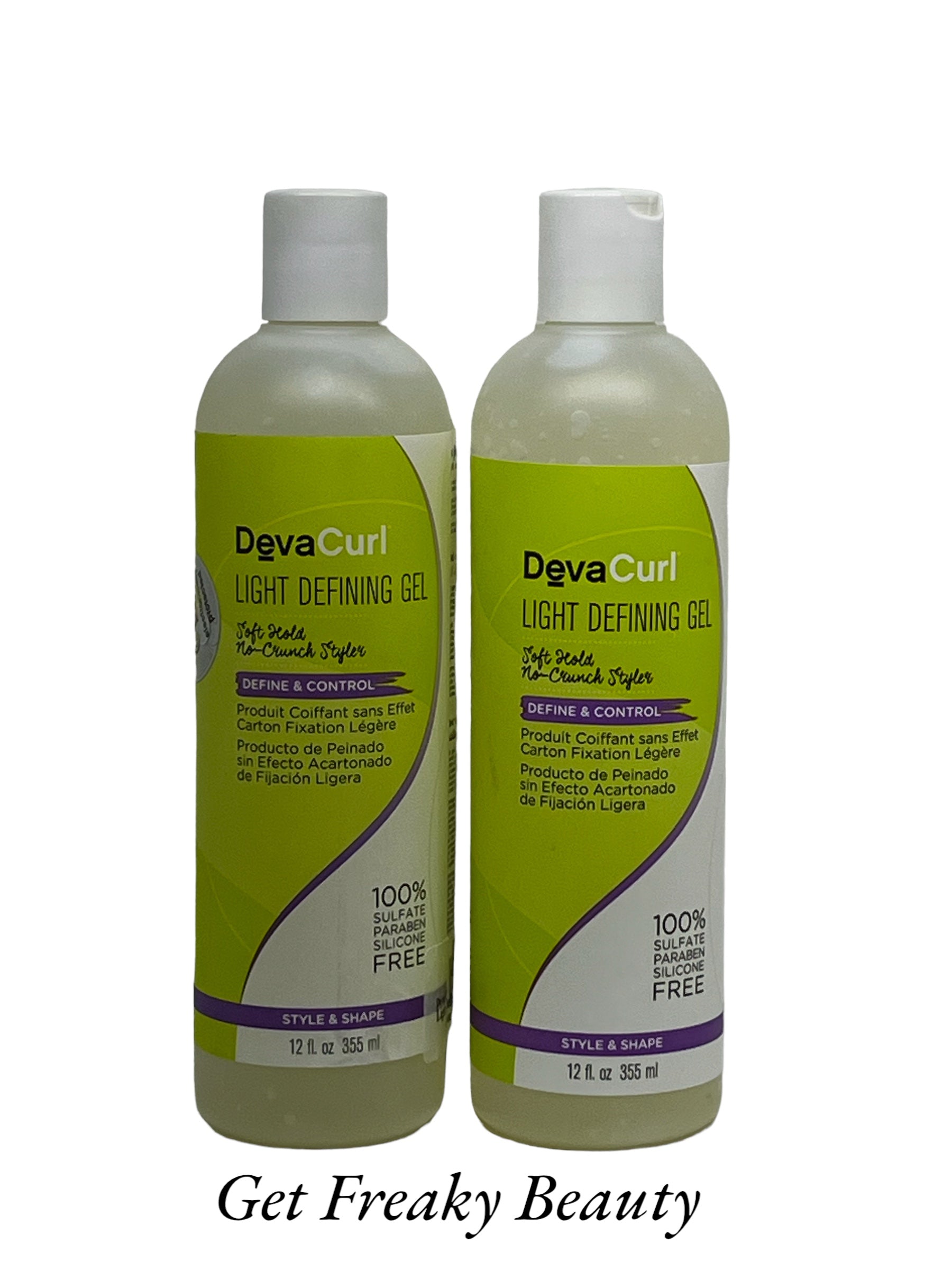 Deva Curl Light Defining Gel. Soft Hold / No Crunch Styler. 2 Pack. 12